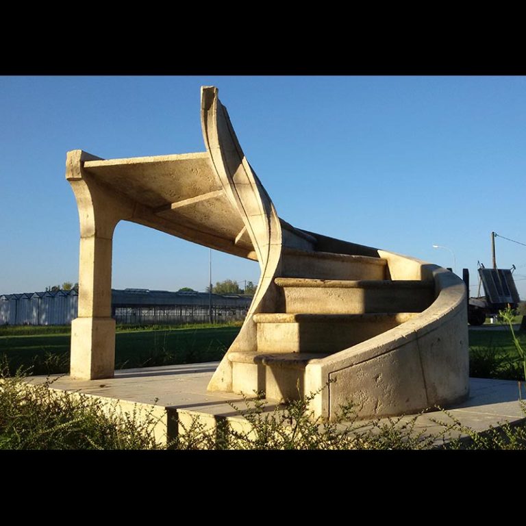 escalier hélicoïdal en pierre de taille à noyau creux colimaçon escalier à vis sur mesure pierre naturelle calcaire escalier tournant escalier en spirale