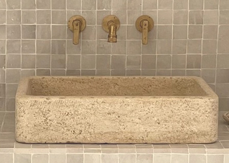 vasque lavabo pierre calcaire naturelle évier